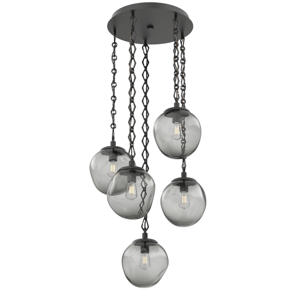 Aster Round 5pc Multi-Pendant with Chain (Bulb)