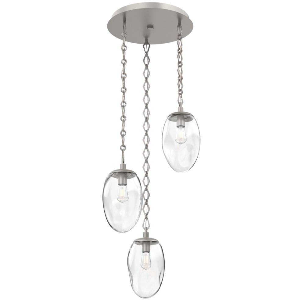 Meteo Round 3pc Multi-Pendant with Chain (Bulb)