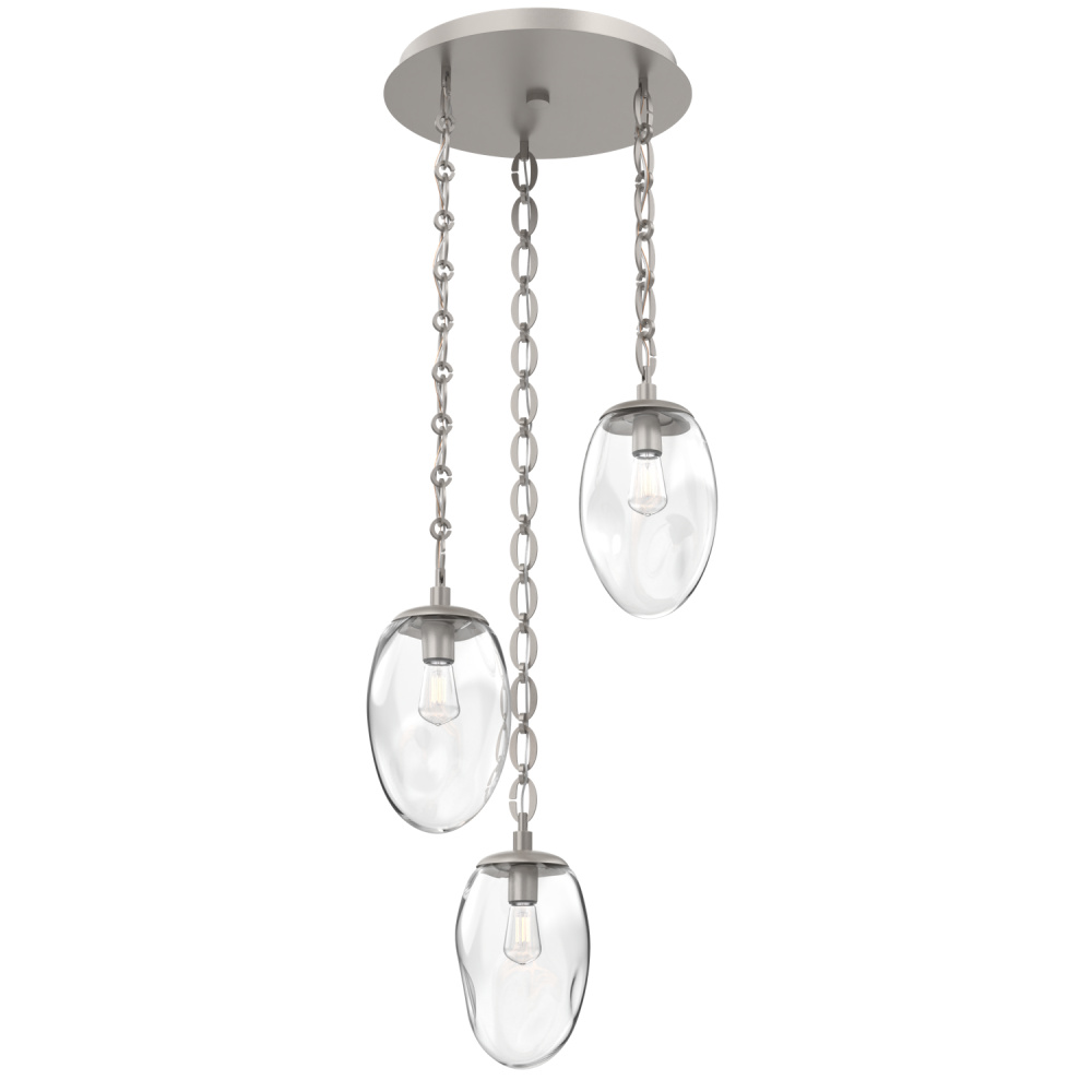 Meteo Round 3pc Multi-Pendant with Chain (Bulb)
