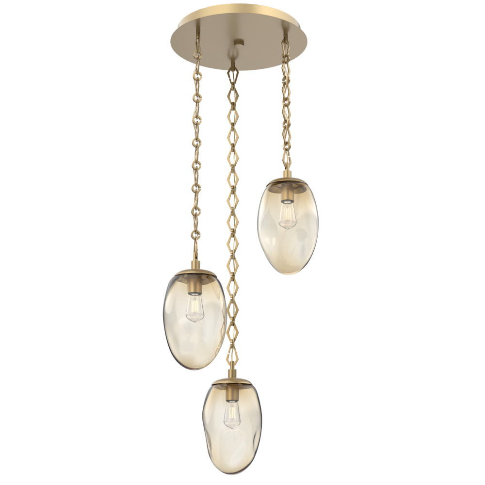 Meteo Round 3pc Multi-Pendant with Chain (Bulb)