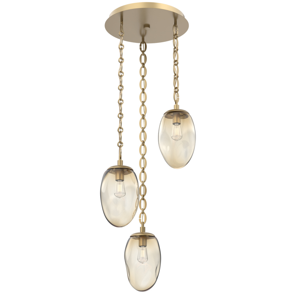 Meteo Round 3pc Multi-Pendant with Chain (Bulb)