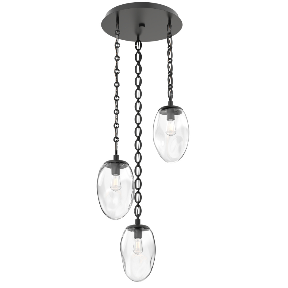 Meteo Round 3pc Multi-Pendant with Chain (Bulb)