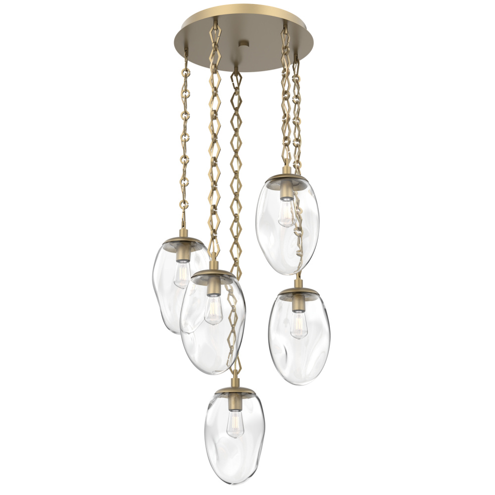 Meteo Round 5pc Multi-Pendant with Chain (Bulb)