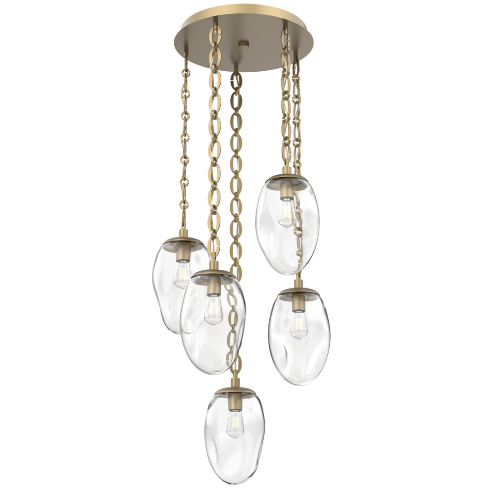 Meteo Round 5pc Multi-Pendant with Chain (Bulb)