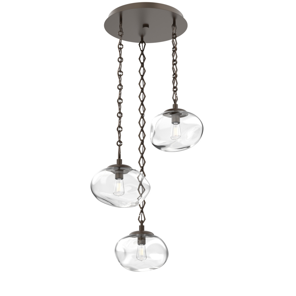 Nova Round 3pc Multi-Pendant with Chain (Bulb)