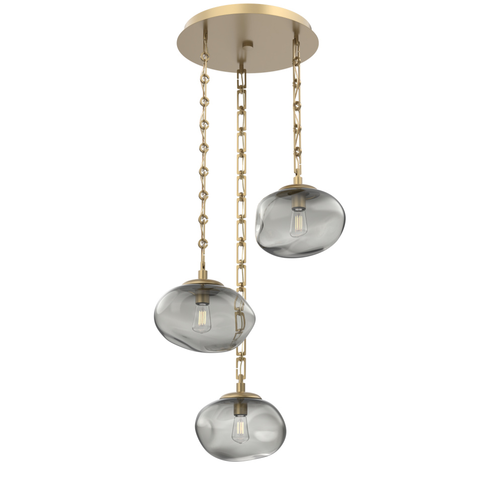 Nova Round 3pc Multi-Pendant with Chain (Bulb)