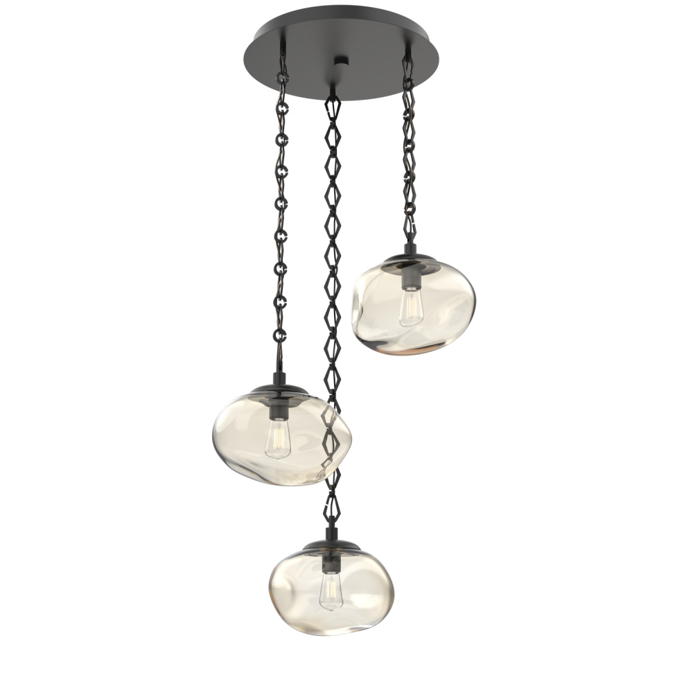 Nova Round 3pc Multi-Pendant with Chain (Bulb)