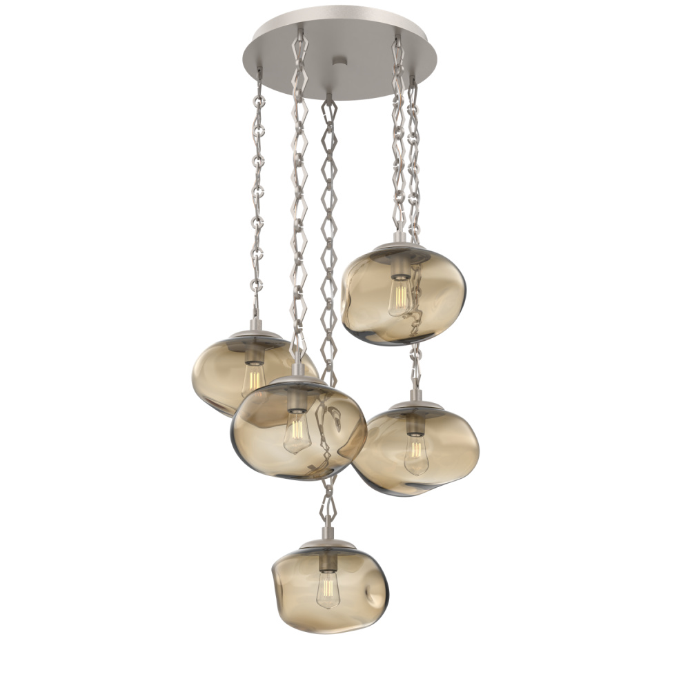 Nova Round 5pc Multi-Pendant with Chain (Bulb)