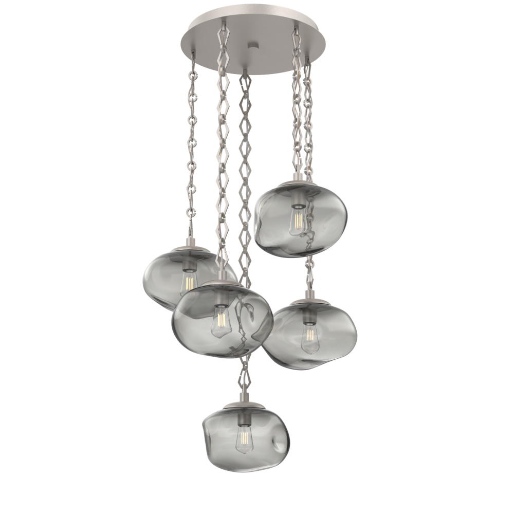 Nova Round 5pc Multi-Pendant with Chain (Bulb)