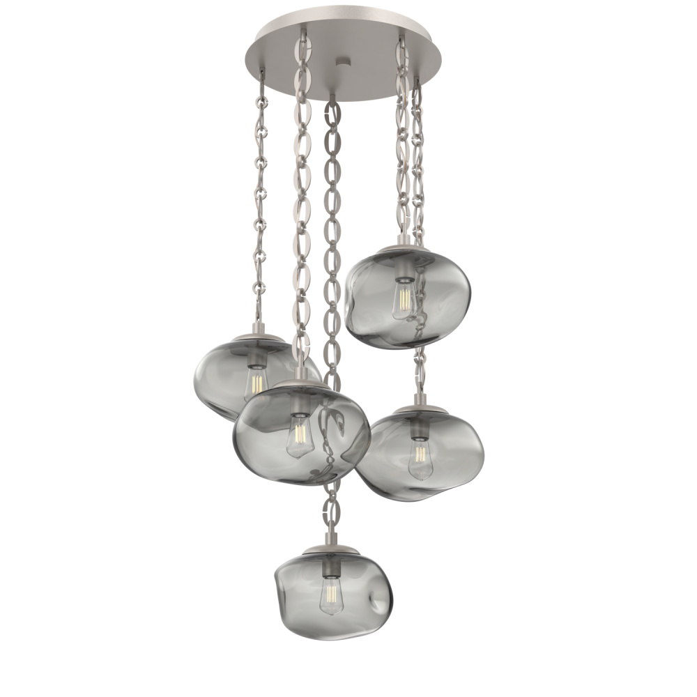 Nova Round 5pc Multi-Pendant with Chain (Bulb)