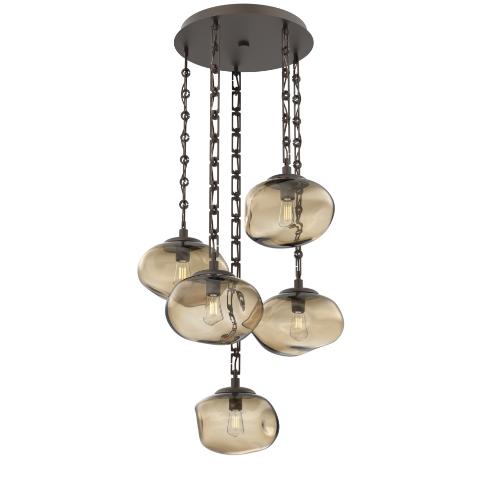 Nova Round 5pc Multi-Pendant with Chain (Bulb)