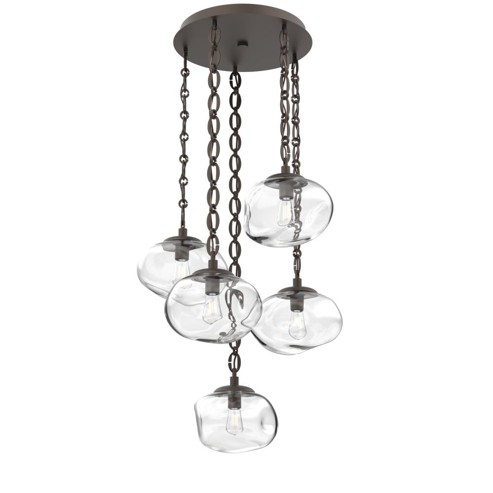 Nova Round 5pc Multi-Pendant with Chain (Bulb)