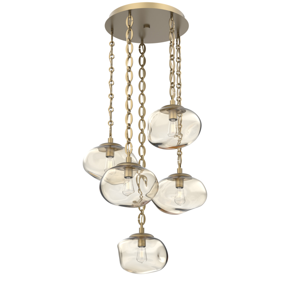 Nova Round 5pc Multi-Pendant with Chain (Bulb)
