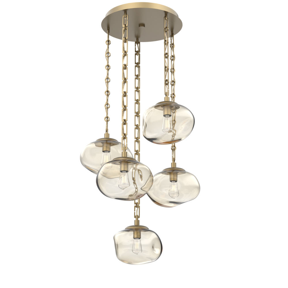 Nova Round 5pc Multi-Pendant with Chain (Bulb)