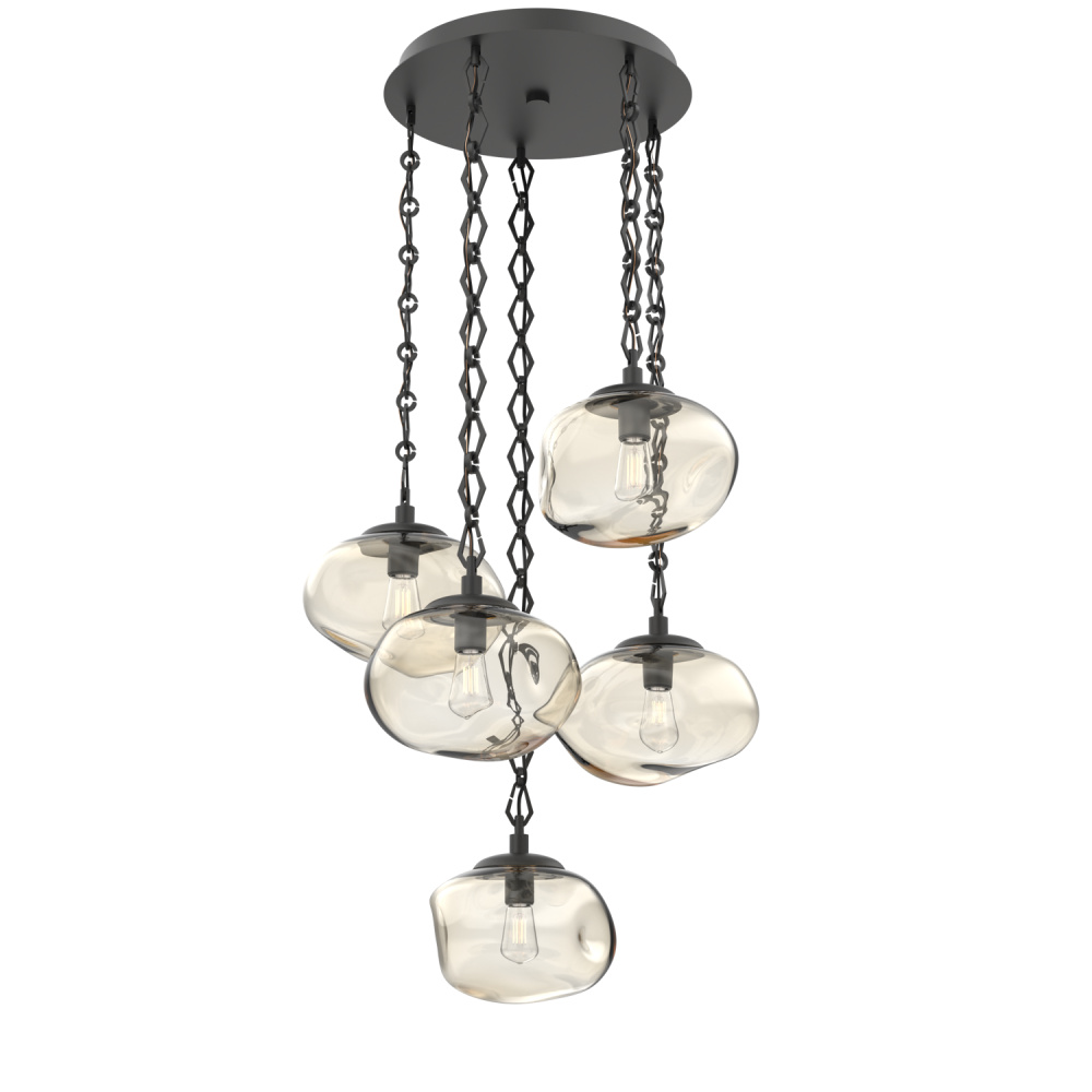 Nova Round 5pc Multi-Pendant with Chain (Bulb)