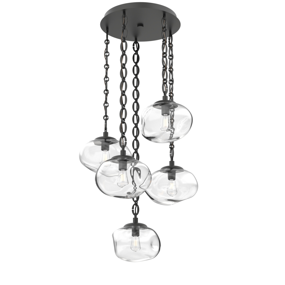 Nova Round 5pc Multi-Pendant with Chain (Bulb)