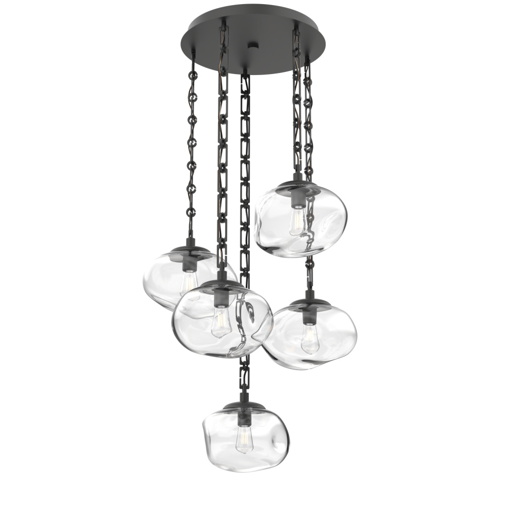 Nova Round 5pc Multi-Pendant with Chain (Bulb)