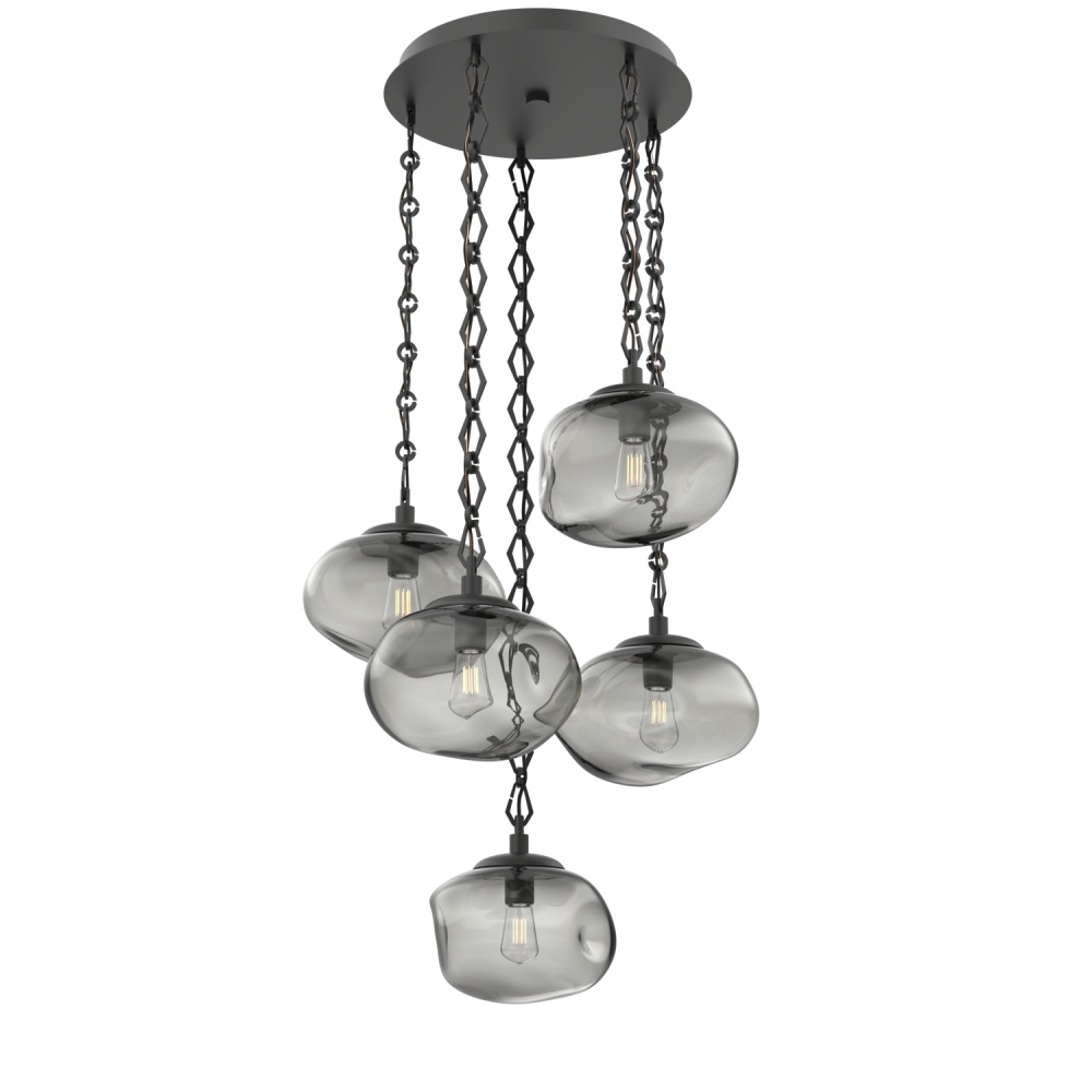 Nova Round 5pc Multi-Pendant with Chain (Bulb)