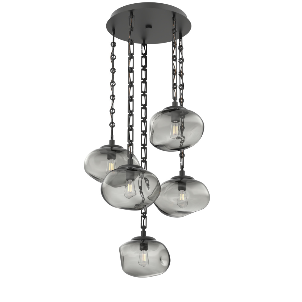 Nova Round 5pc Multi-Pendant with Chain (Bulb)