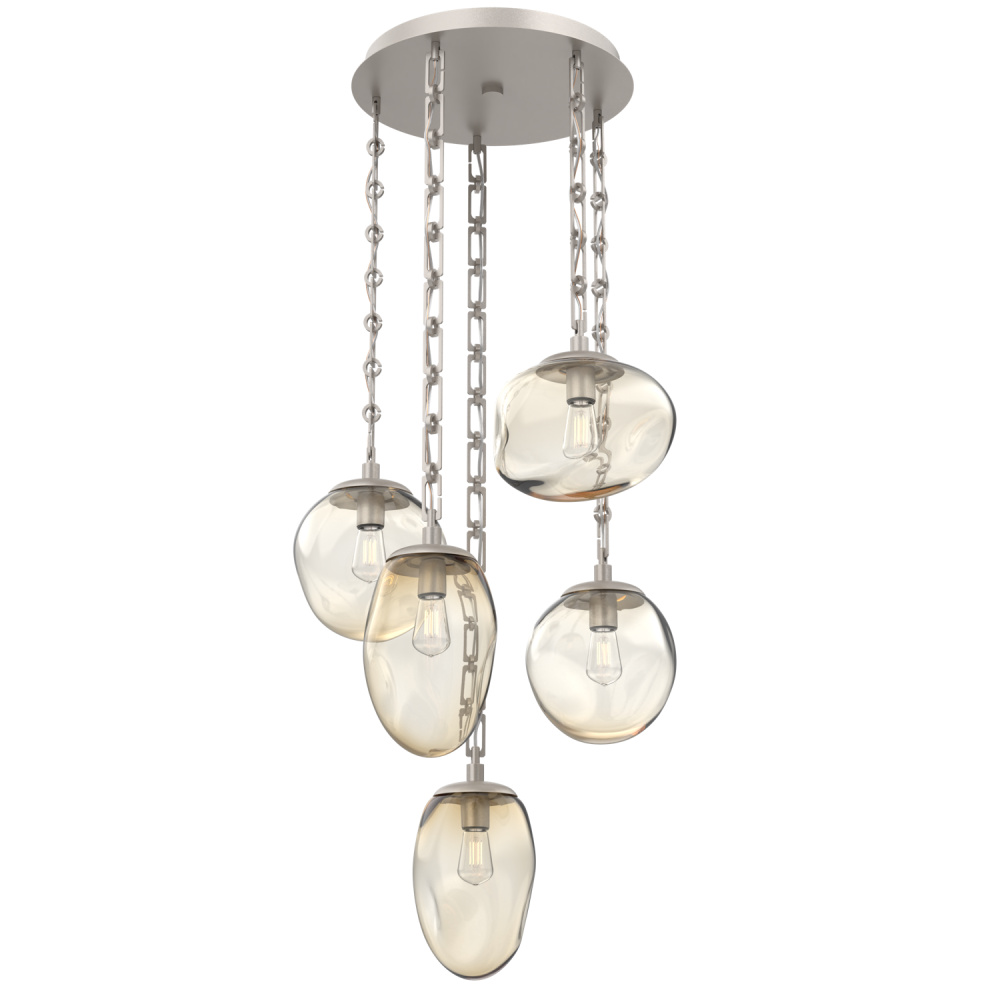Cosmos Round 5pc Multi-Pendant with Chain (Bulb)