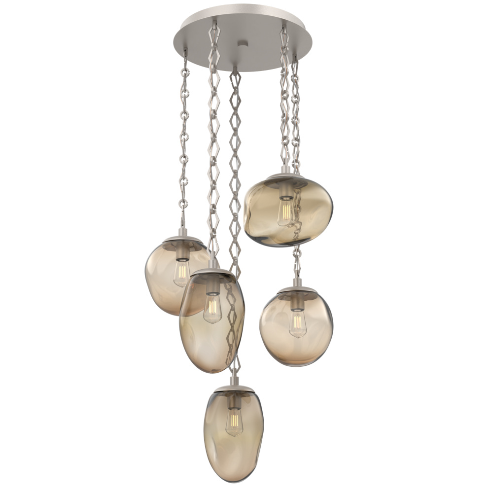 Cosmos Round 5pc Multi-Pendant with Chain (Bulb)
