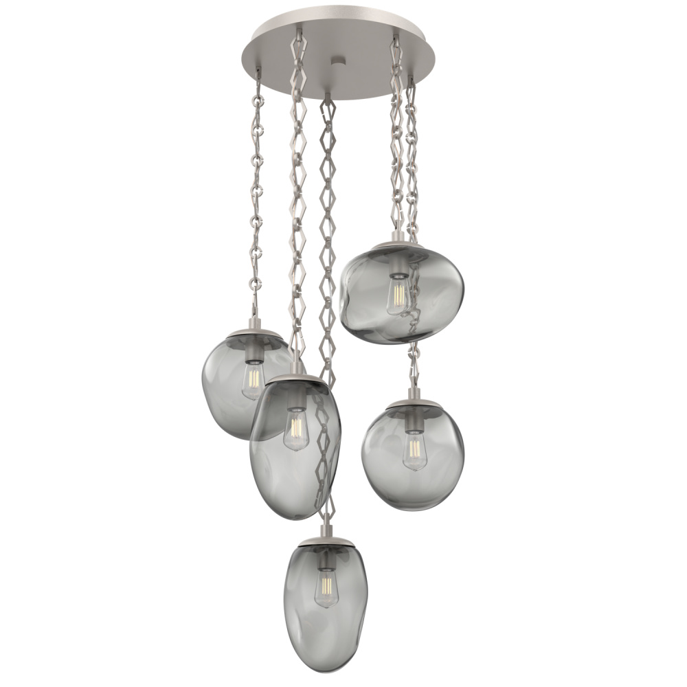 Cosmos Round 5pc Multi-Pendant with Chain (Bulb)
