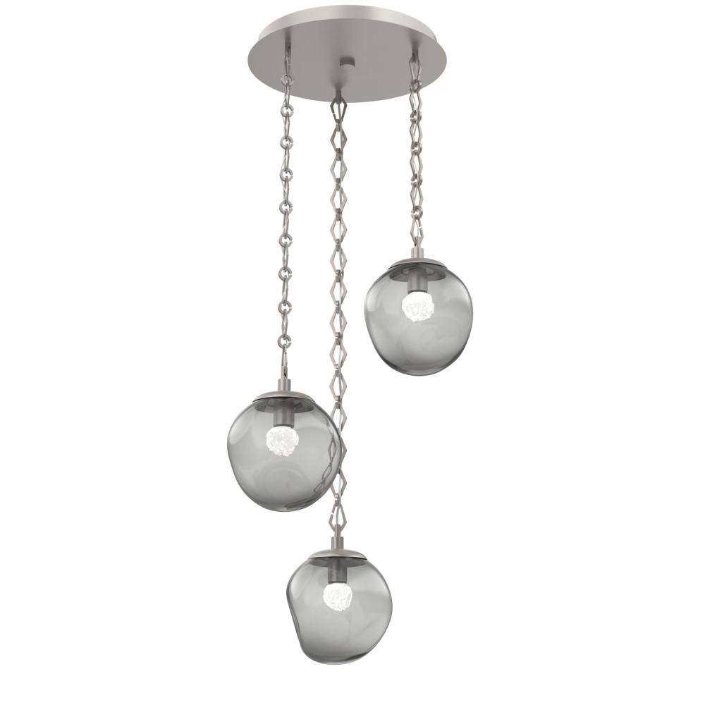 Aster Round 3pc Multi-Pendant with Chain (LED)
