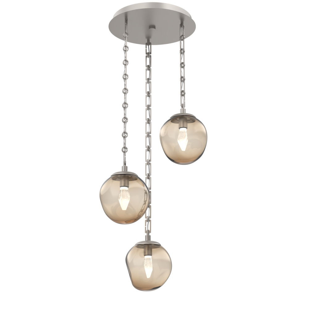 Aster Round 3pc Multi-Pendant with Chain (LED)