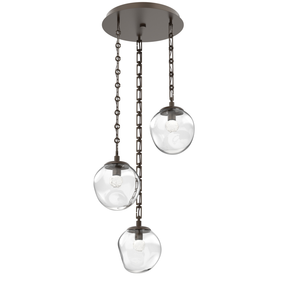 Aster Round 3pc Multi-Pendant with Chain (LED)