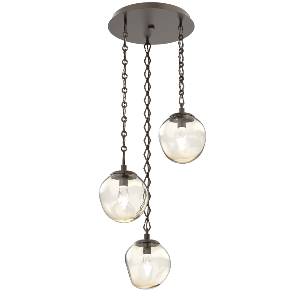 Aster Round 3pc Multi-Pendant with Chain (LED)