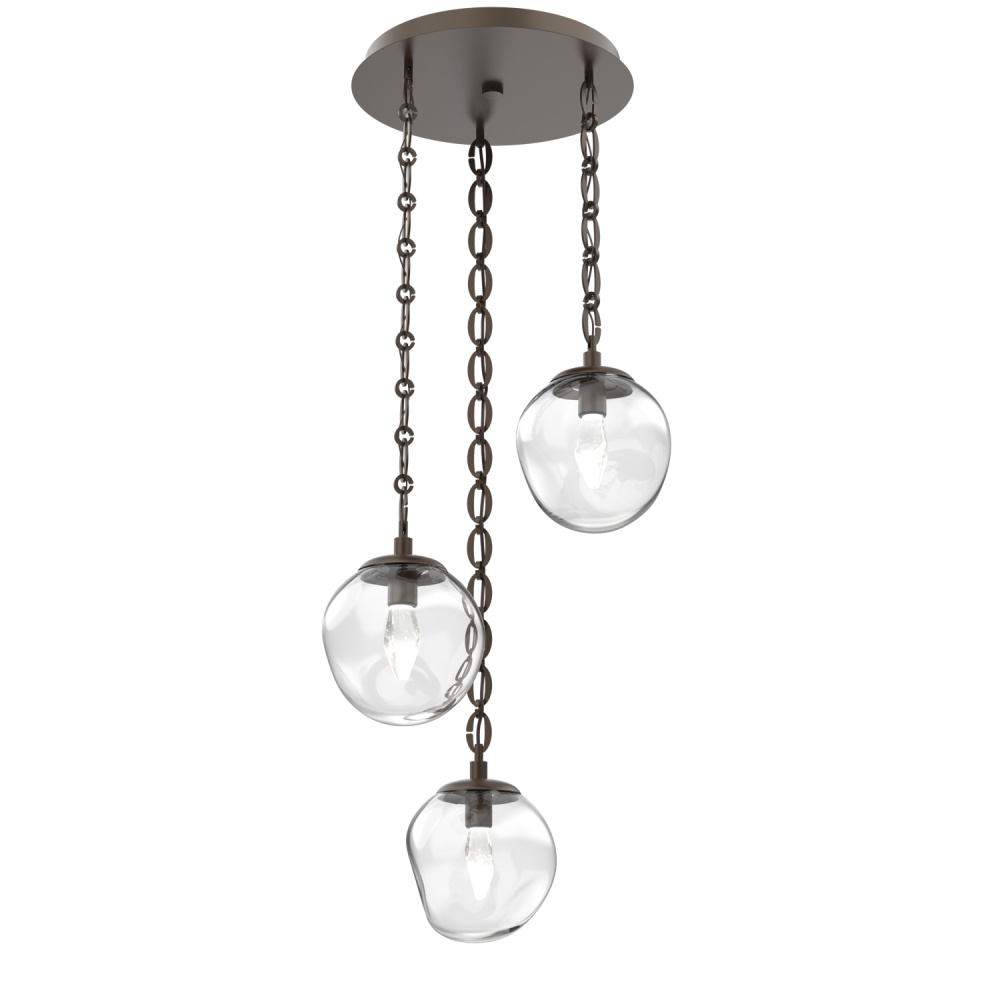 Aster Round 3pc Multi-Pendant with Chain (LED)