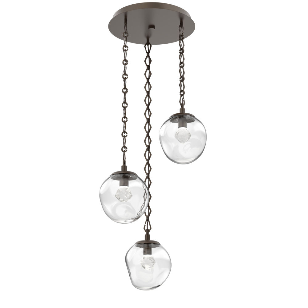 Aster Round 3pc Multi-Pendant with Chain (LED)