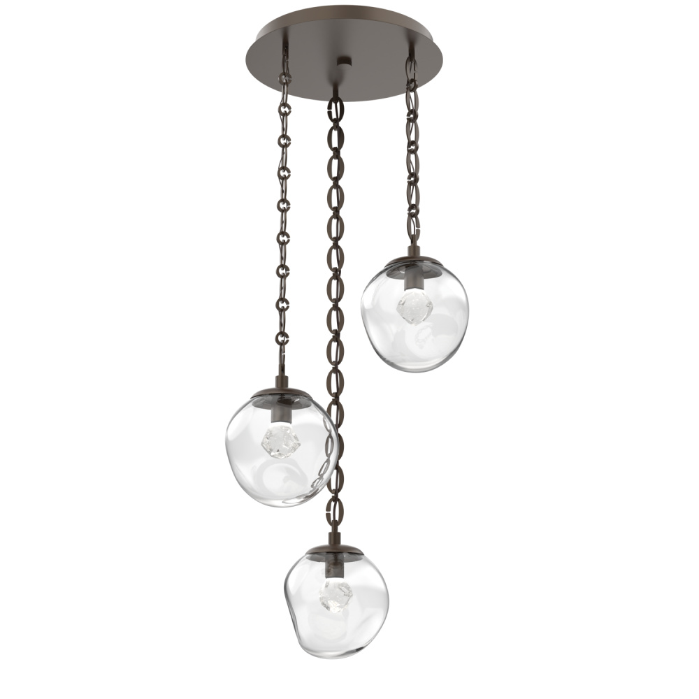 Aster Round 3pc Multi-Pendant with Chain (LED)