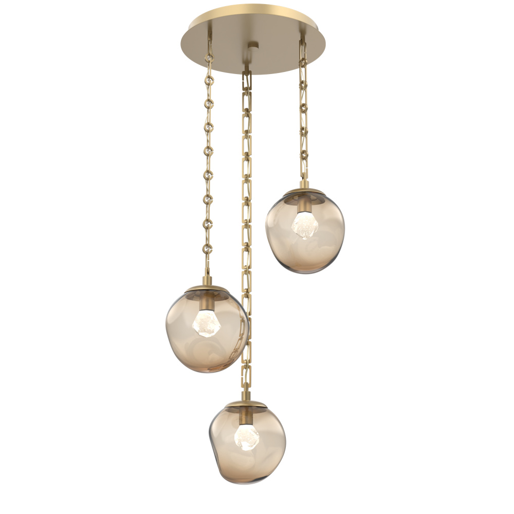Aster Round 3pc Multi-Pendant with Chain (LED)