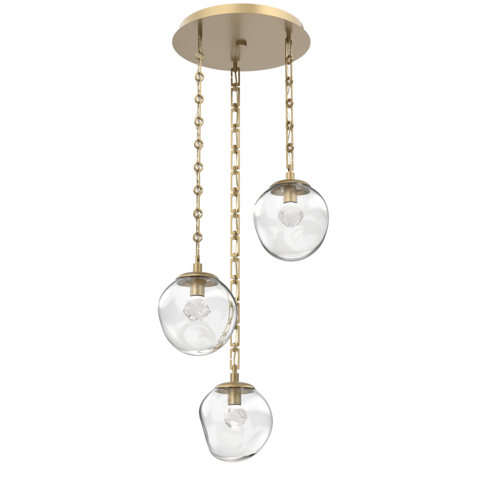 Aster Round 3pc Multi-Pendant with Chain (LED)