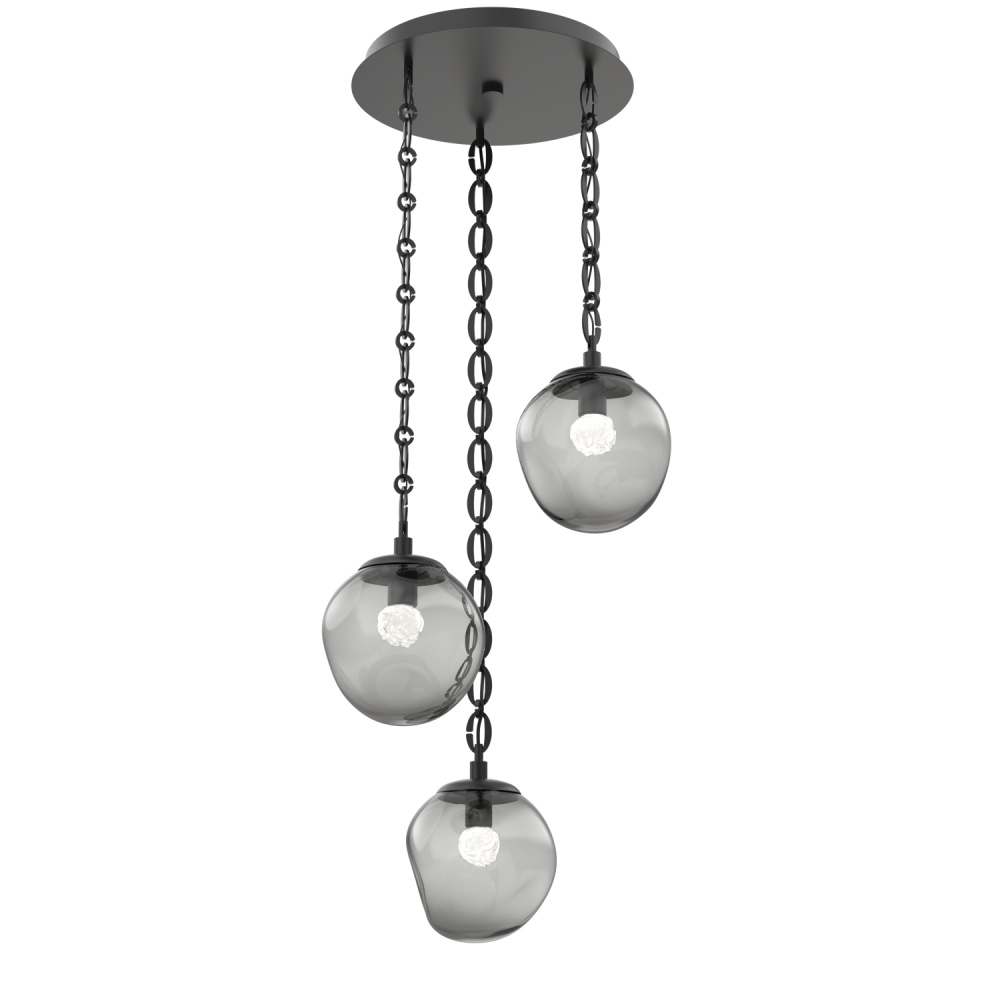 Aster Round 3pc Multi-Pendant with Chain (LED)