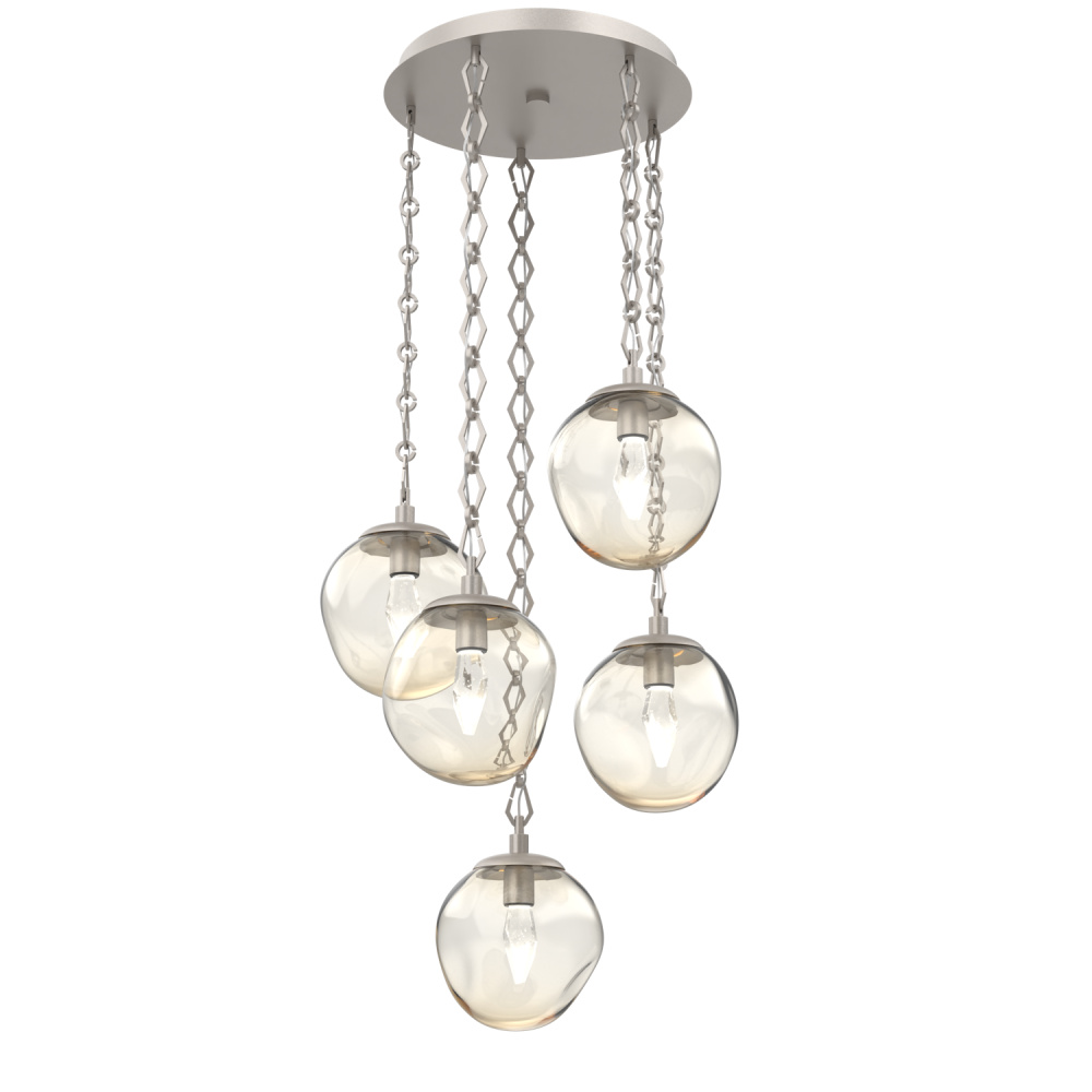 Aster Round 5pc Multi-Pendant with Chain (LED)
