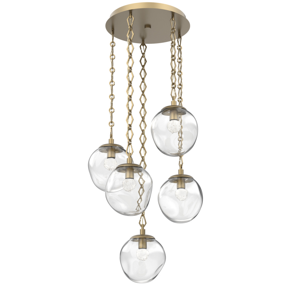 Aster Round 5pc Multi-Pendant with Chain (LED)