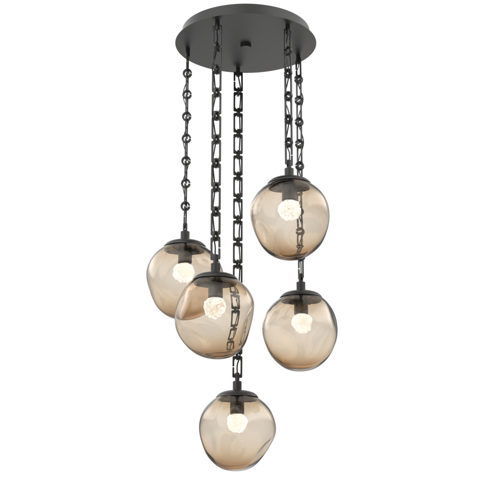 Aster Round 5pc Multi-Pendant with Chain (LED)