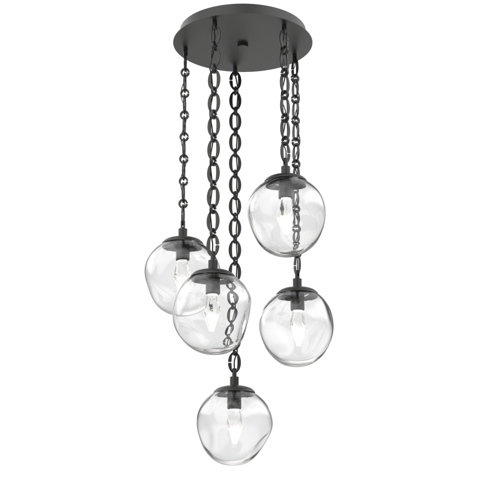 Aster Round 5pc Multi-Pendant with Chain (LED)