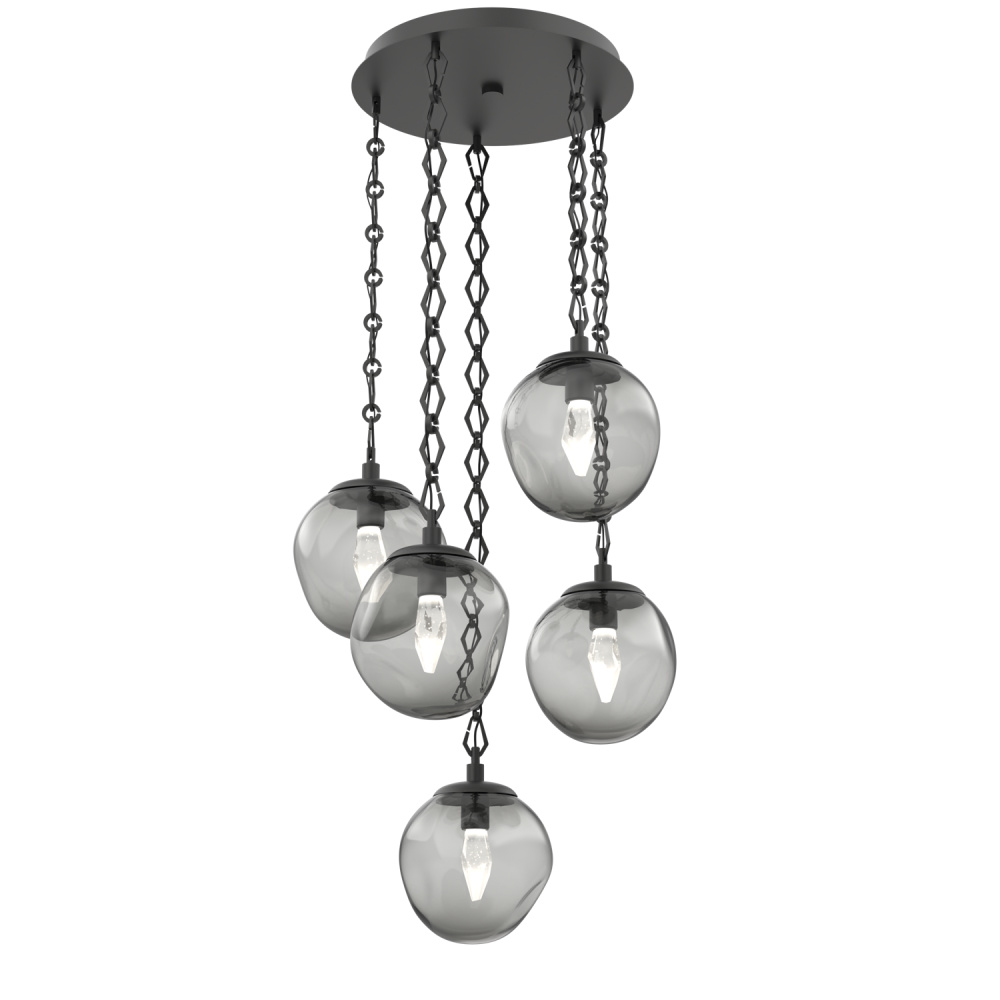 Aster Round 5pc Multi-Pendant with Chain (LED)