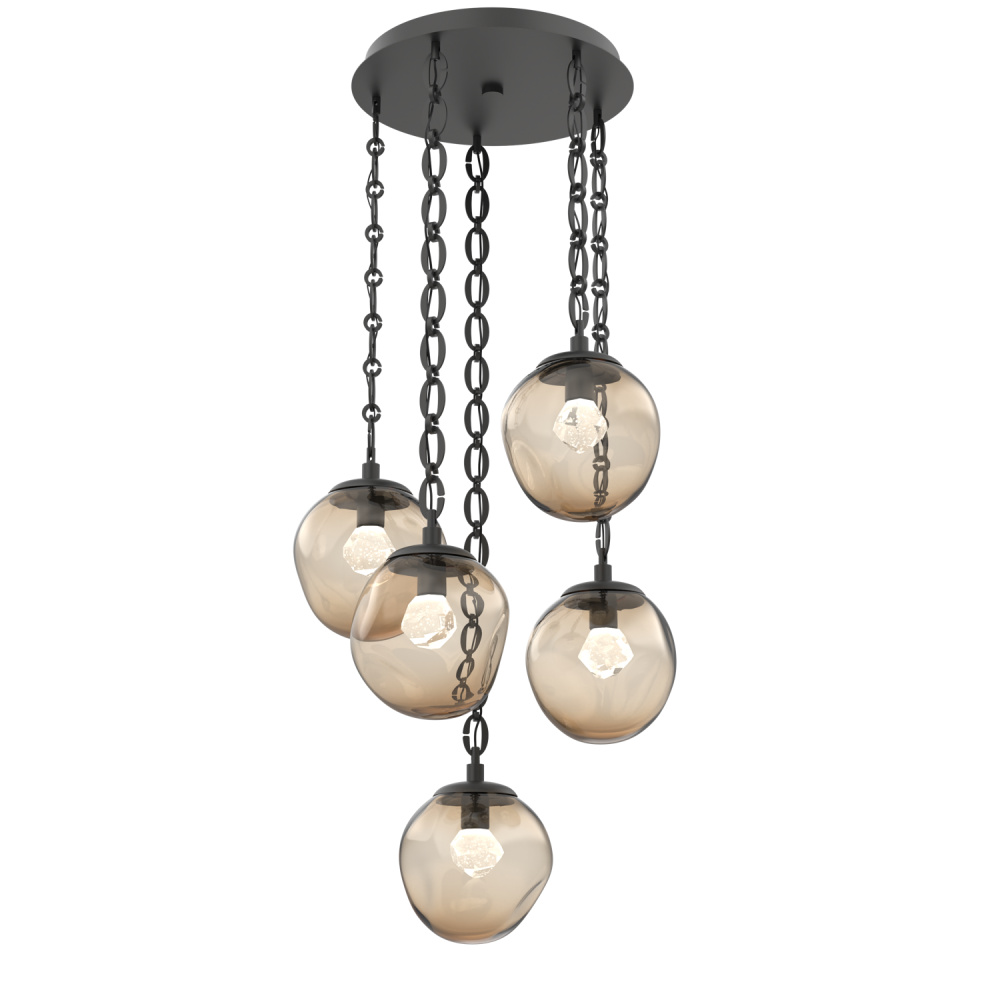 Aster Round 5pc Multi-Pendant with Chain (LED)
