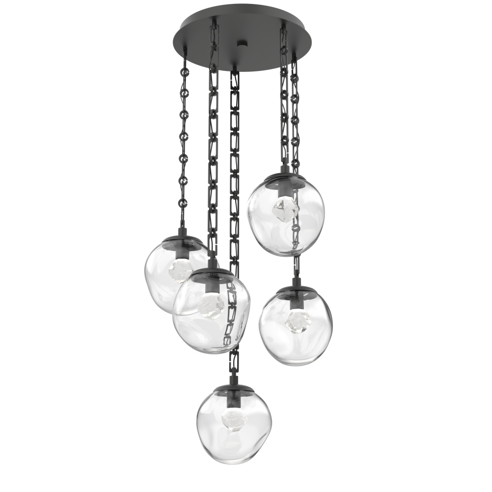 Aster Round 5pc Multi-Pendant with Chain (LED)