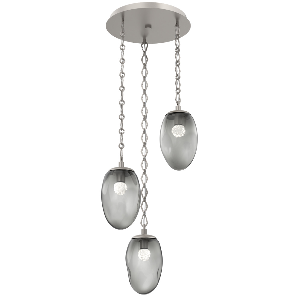 Meteo Round 3pc Multi-Pendant with Chain (LED)
