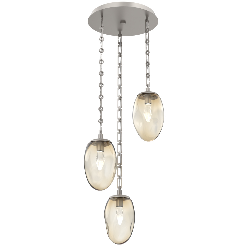 Meteo Round 3pc Multi-Pendant with Chain (LED)