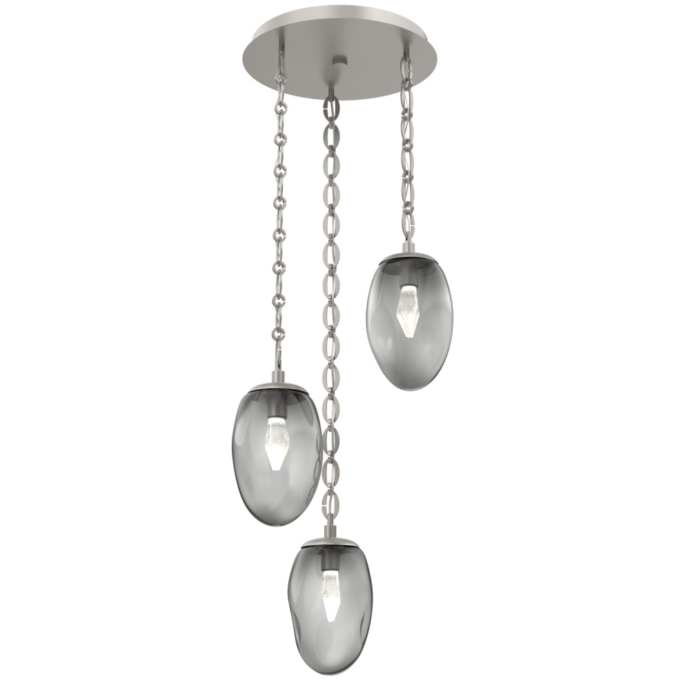 Meteo Round 3pc Multi-Pendant with Chain (LED)