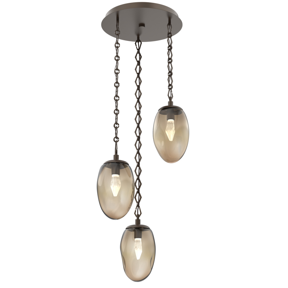 Meteo Round 3pc Multi-Pendant with Chain (LED)