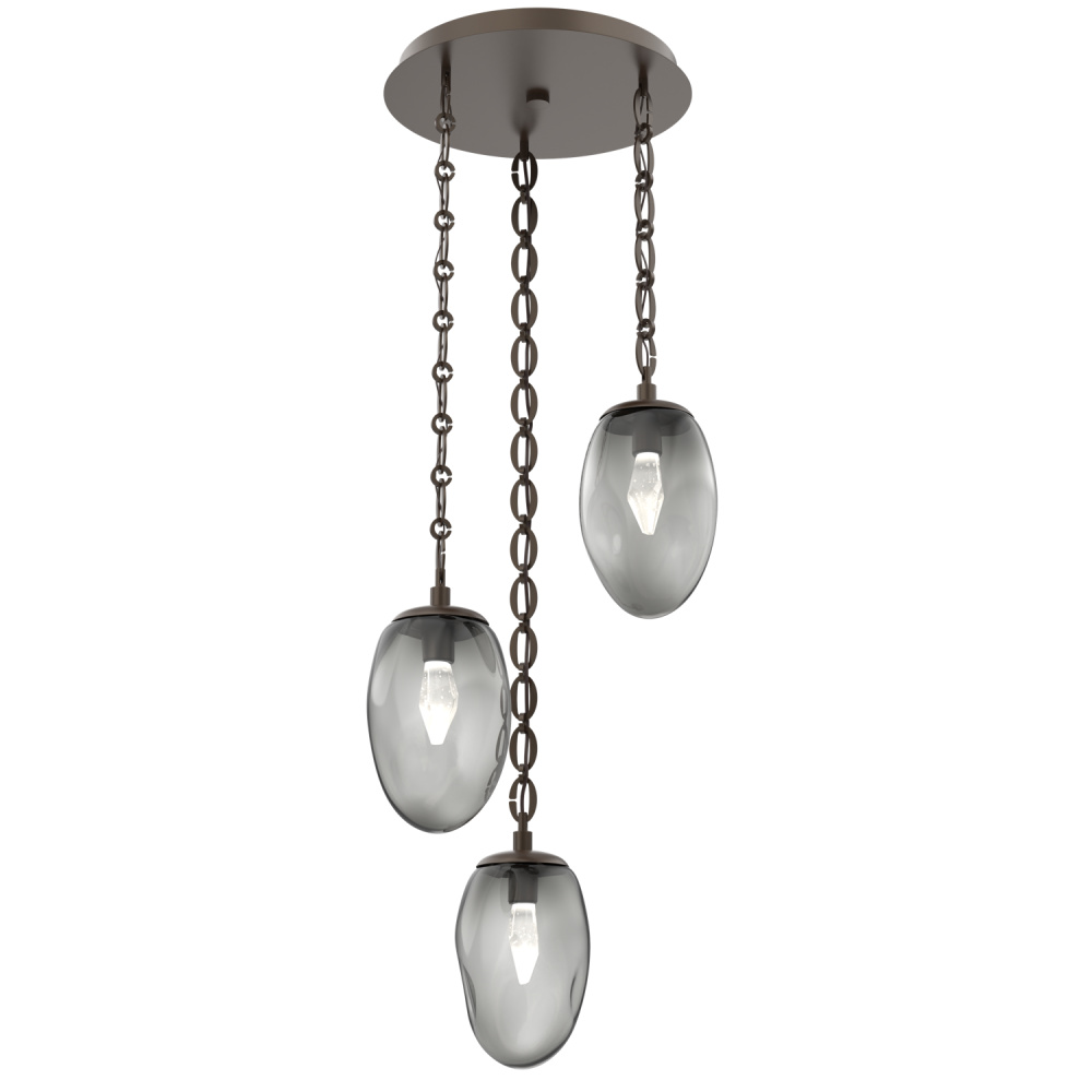 Meteo Round 3pc Multi-Pendant with Chain (LED)