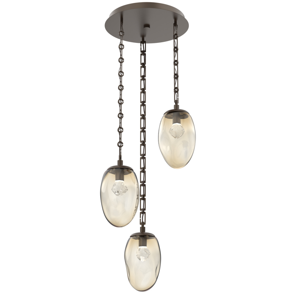 Meteo Round 3pc Multi-Pendant with Chain (LED)