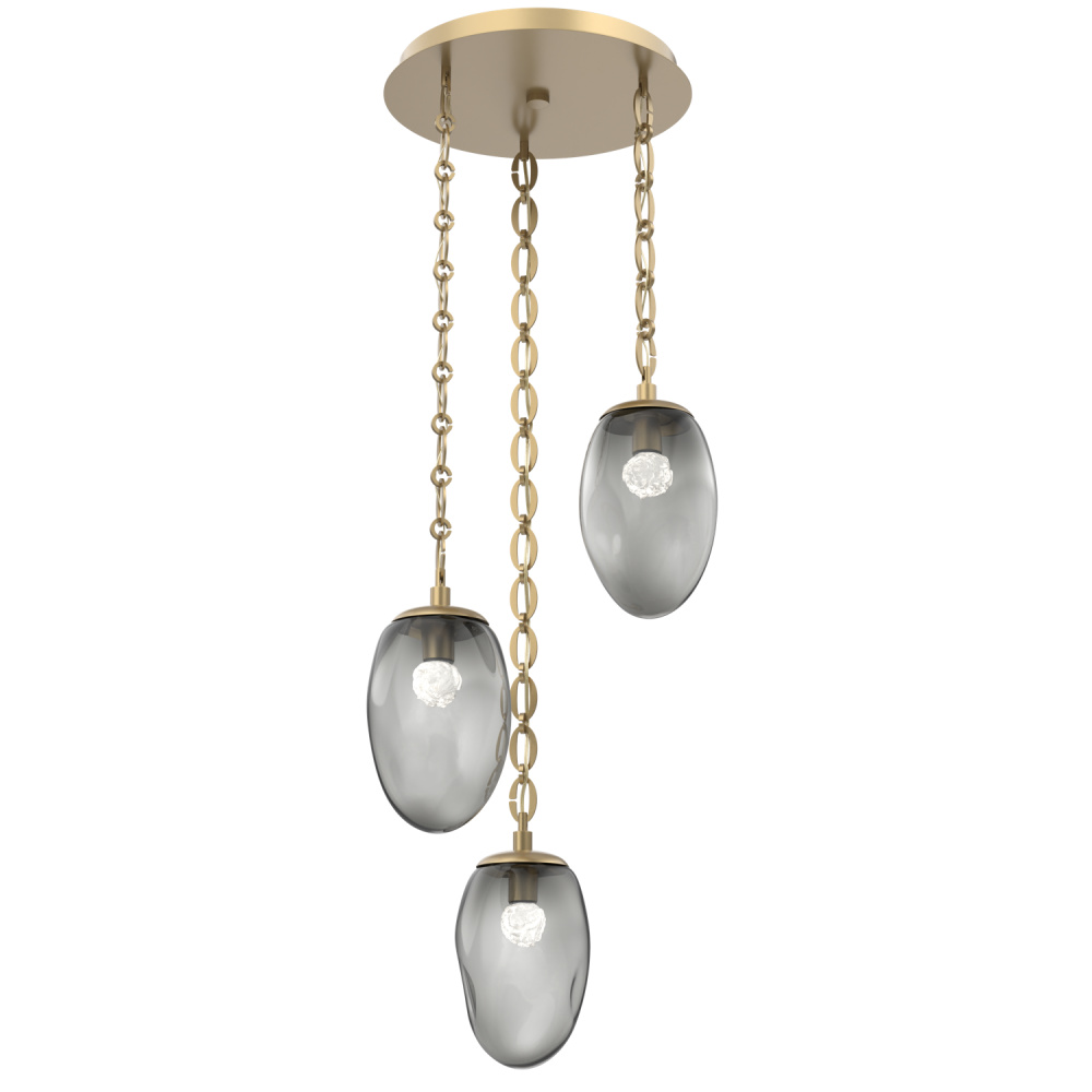 Meteo Round 3pc Multi-Pendant with Chain (LED)